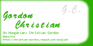 gordon christian business card